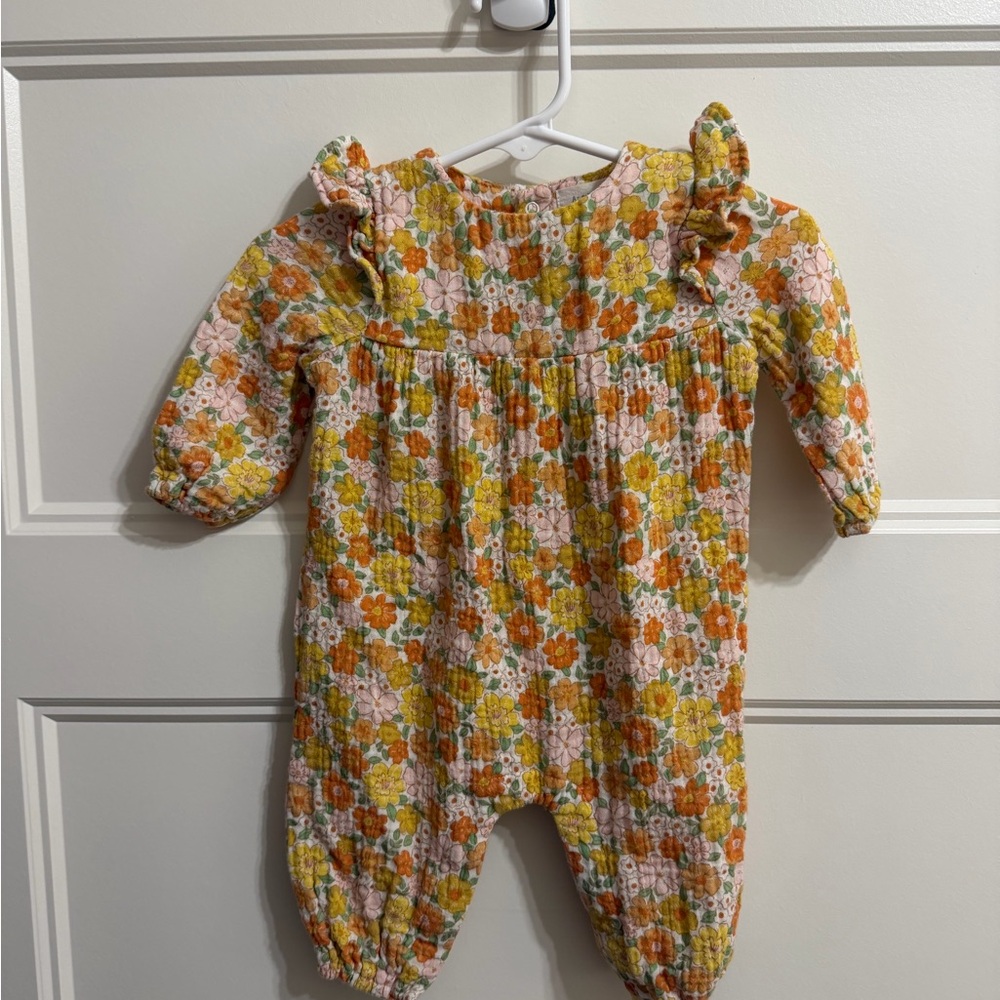 Angel Dear Floral One Piece - Pink, Orange, Yellow